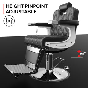 OmySalon BC1401 Modern Style Heavy Duty Hydraulic Recline Barber Chair