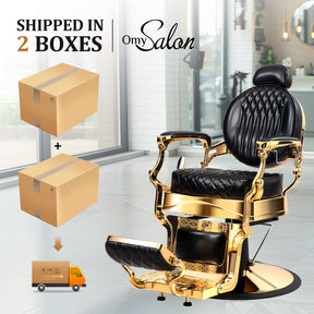 OmySalon BC1603 Retro Heavy Duty Hydraulic Recline Barber Chair