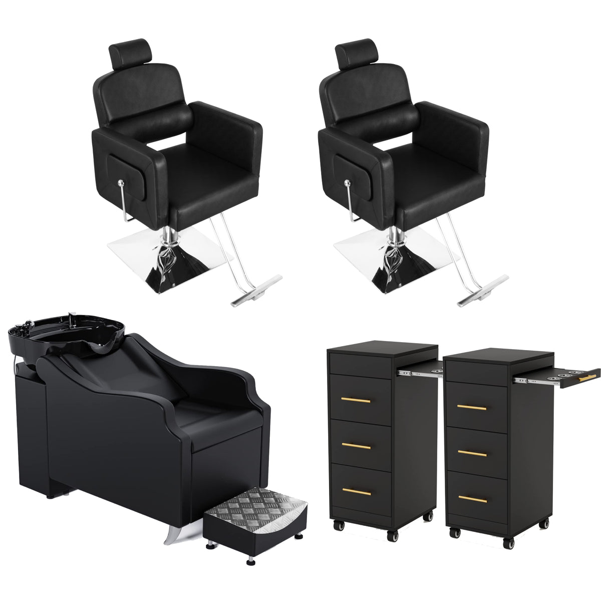 OmySalon 2 Operator Classic Mobile Salon Package Black