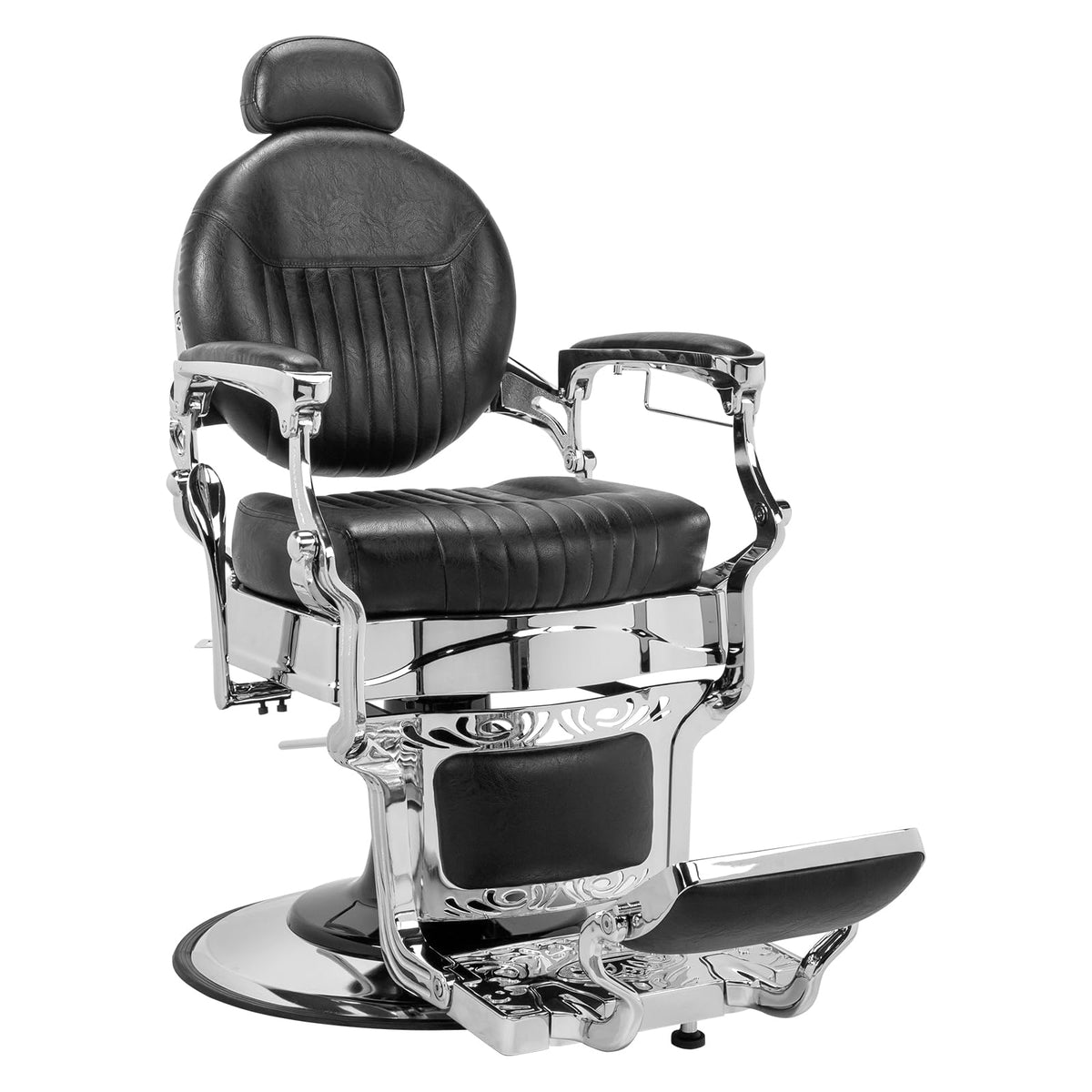 OmySalon PH441 Vintage Style Heavy Duty Hydraulic Recline Barber Chair