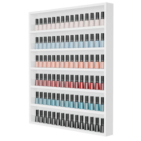OmySalon 6 Layers Wall Mount Nail Polish Organizer Rack w/Acrylic Baffle