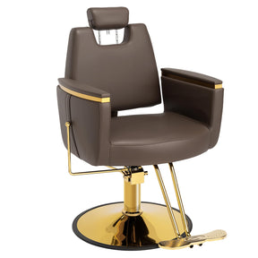 OmySalon SC3801 All Purpose Heavy Duty Hydraulic Reclining Salon Chair with Headrest