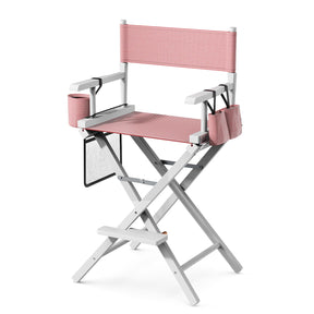 OmySalon 26in Wooden Portable Director Chair Folding Makeup Chair with Storage Pouch