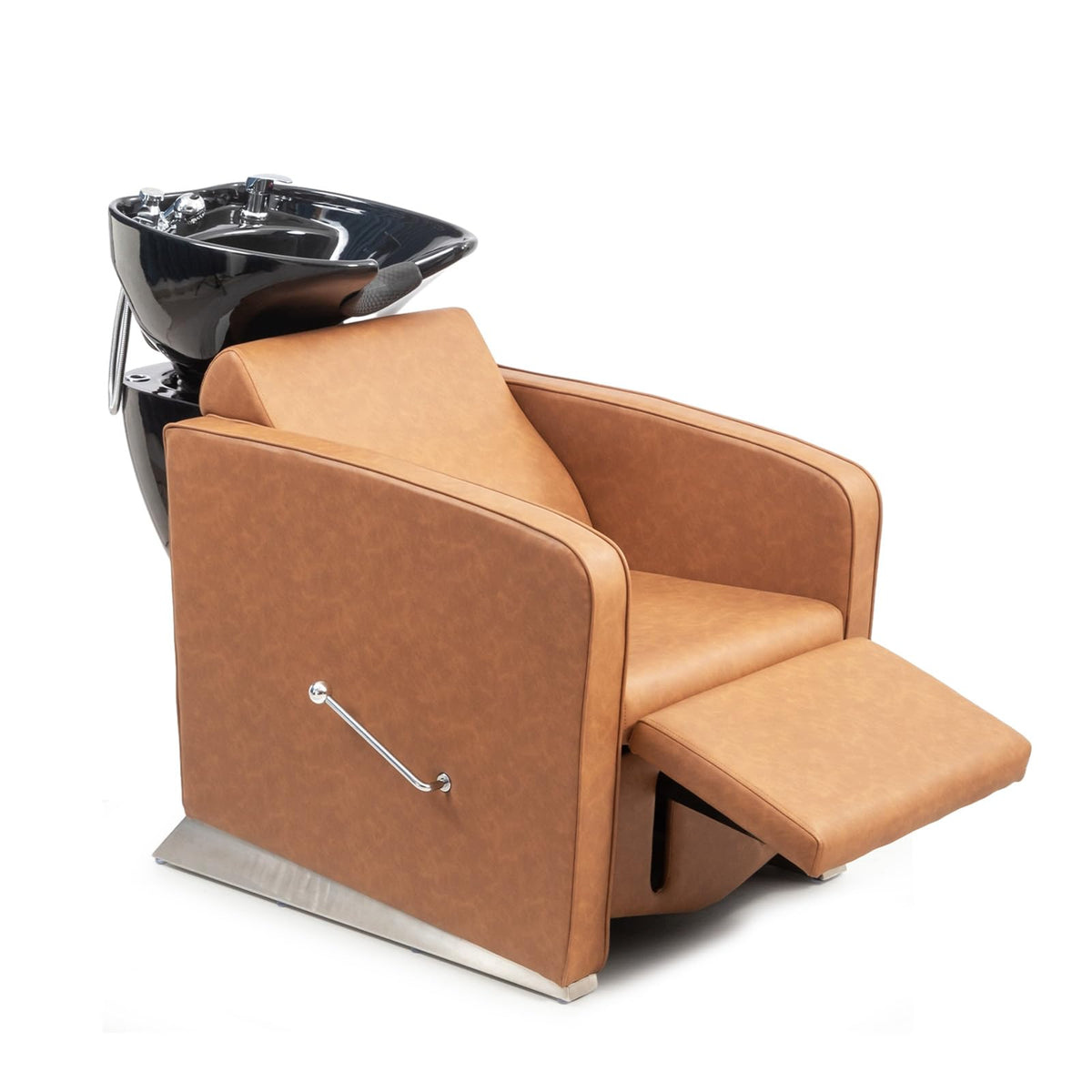 OmySalon BU1221 Salon Shampoo Backwash Chair Unit with Ceramic Shampoo Bowl & Adjustable Footrest