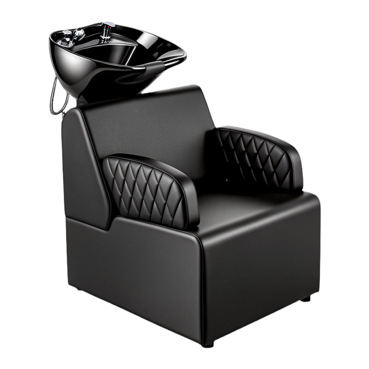OmySalon BU2801 Salon Shampoo Bowl and Chair Backwash Unit with Large Ceramic Sink