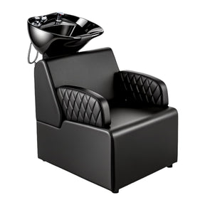 OmySalon BU2801 Salon Shampoo Bowl and Chair Backwash Unit with Large Ceramic Sink
