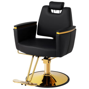OmySalon SC3801 All Purpose Heavy Duty Hydraulic Reclining Salon Chair with Headrest