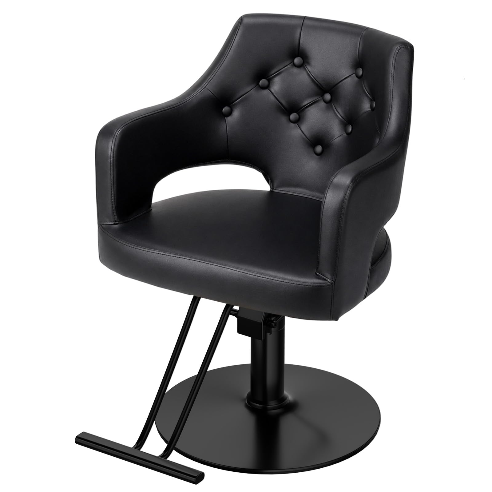 OmySalon SC2501 Sleek Heavy Duty Hydraulic 360-Degree Swivel Hair Stylist Salon Chair