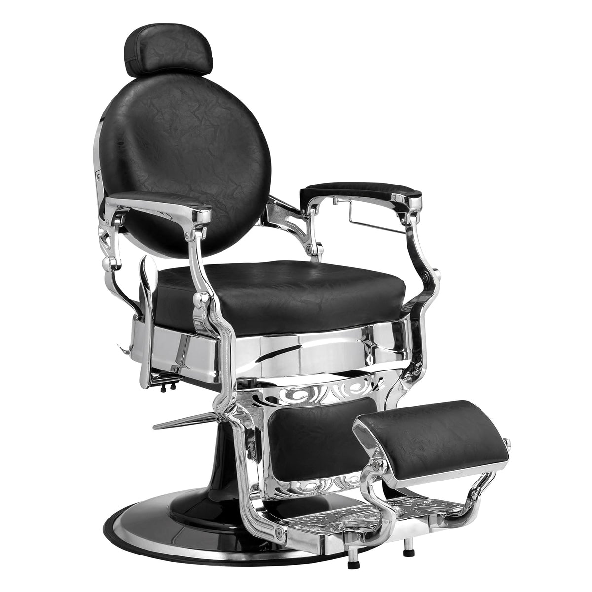 OmySalon PH439 Vintage Style Heavy Duty Hydraulic Recline Barber Chair