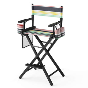 OmySalon 31in Wooden Portable Director Chair Folding Makeup Chair with Storage Pouch