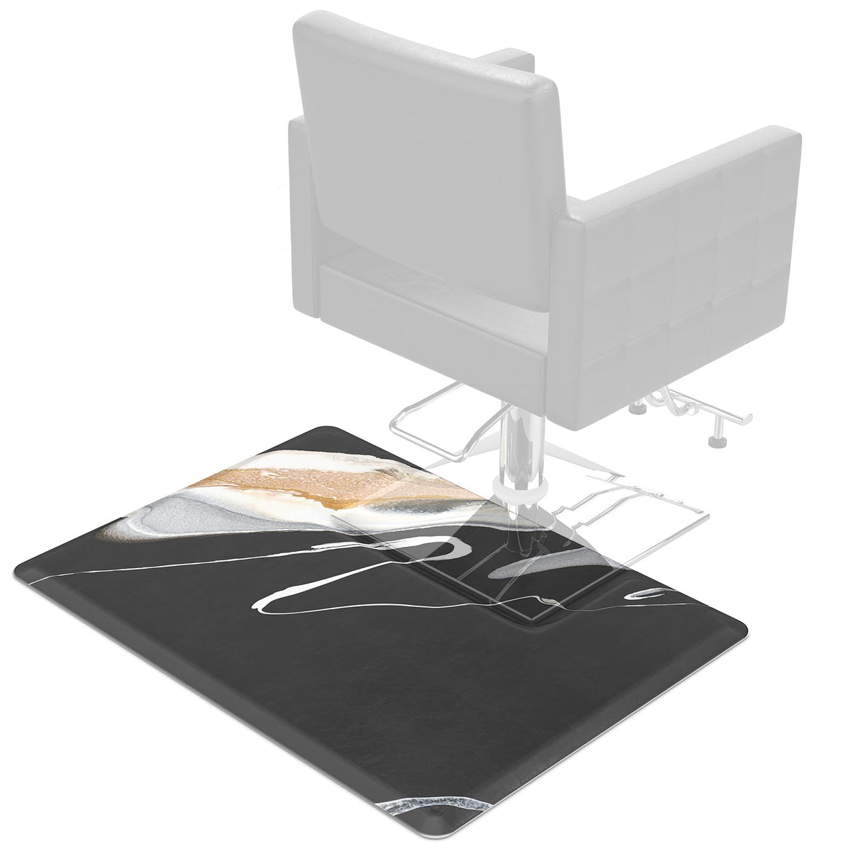 OmySalon 3'x4' Rectangle Salon Anti Fatigue Mat with Square Cutout 3/4" Thick