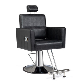 OmySalon SC2401 All Purpose Heavy Duty Reclining Hair Salon Chair w/Headrest and Embossed Pattern