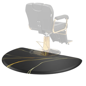 OmySalon 3' x 5' Semi-Circle Anti-Fatigue Salon Mat with Round Cutout 5/8" Thick