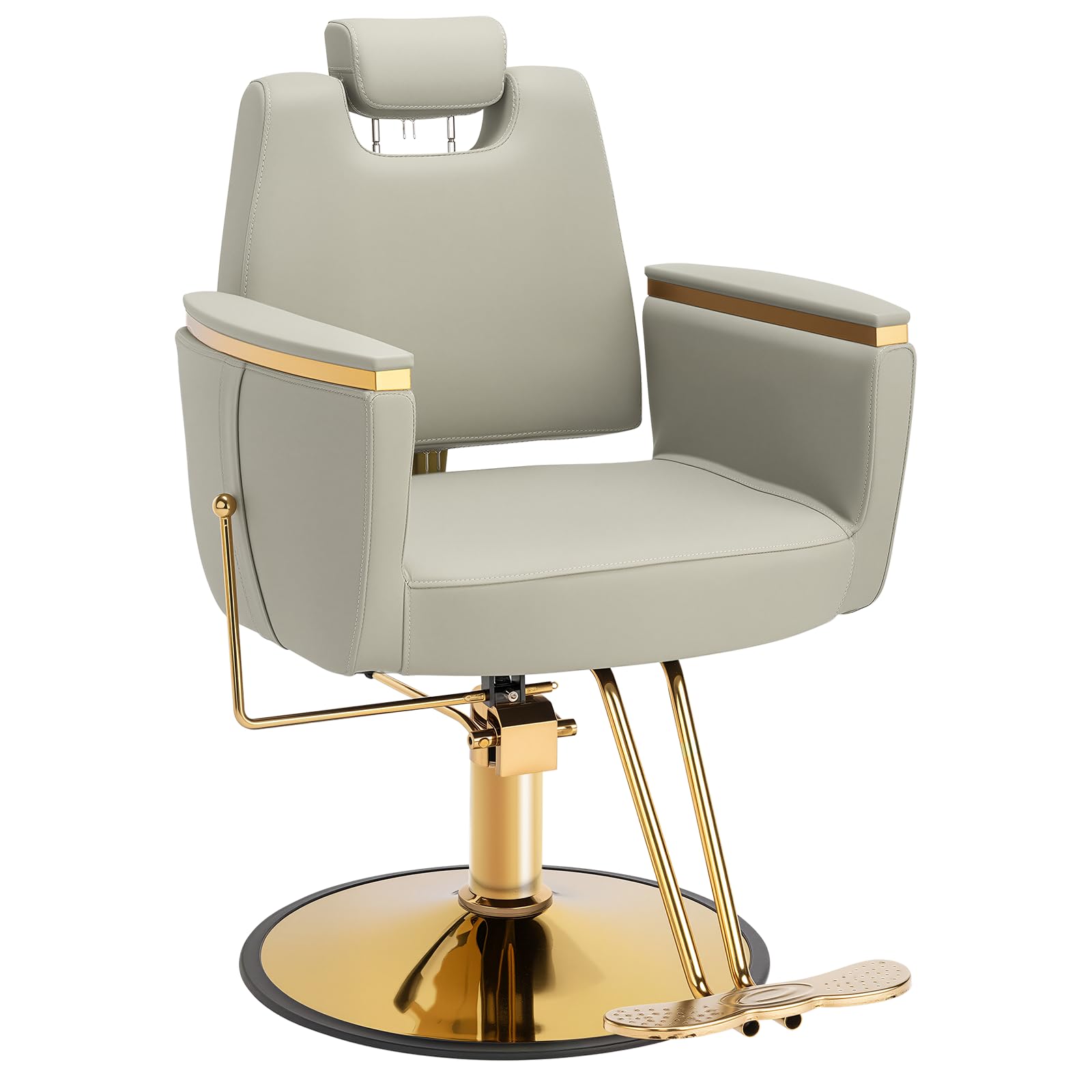 OmySalon SC3801 All Purpose Heavy Duty Hydraulic Reclining Salon Chair with Headrest