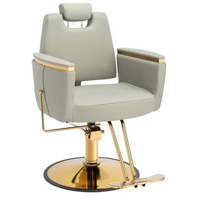 OmySalon SC3801 All Purpose Heavy Duty Hydraulic Reclining Salon Chair with Headrest