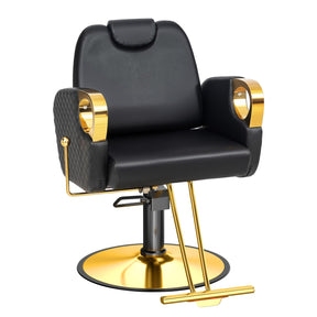 OmySalon SC3601 All Purpose Heavy Duty Hydraulic Reclining Salon Chair w/Headrest