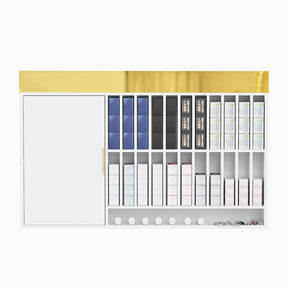 OmySalon WSCR Wall Mounted Hair Color Organizer Rack Cabinet Station