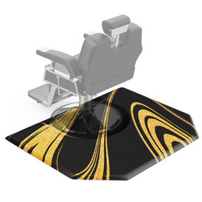 OmySalon 4' x 5' Salon Anti Fatigue Mat Hexagon Barber Mat for Round Base Styling Chair 1/2in 7/8in Thick
