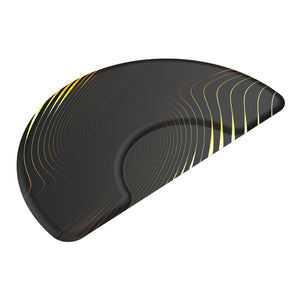 OmySalon 3' x 5' Semi-Circle Anti-Fatigue Salon Mat with Round Cutout 5/8" Thick