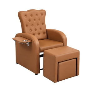 OmySalon PCE-BD 3-in-1 Plumbless Electric Pedicure Chair With Technician Stool Footrest And Adjustable Backrest