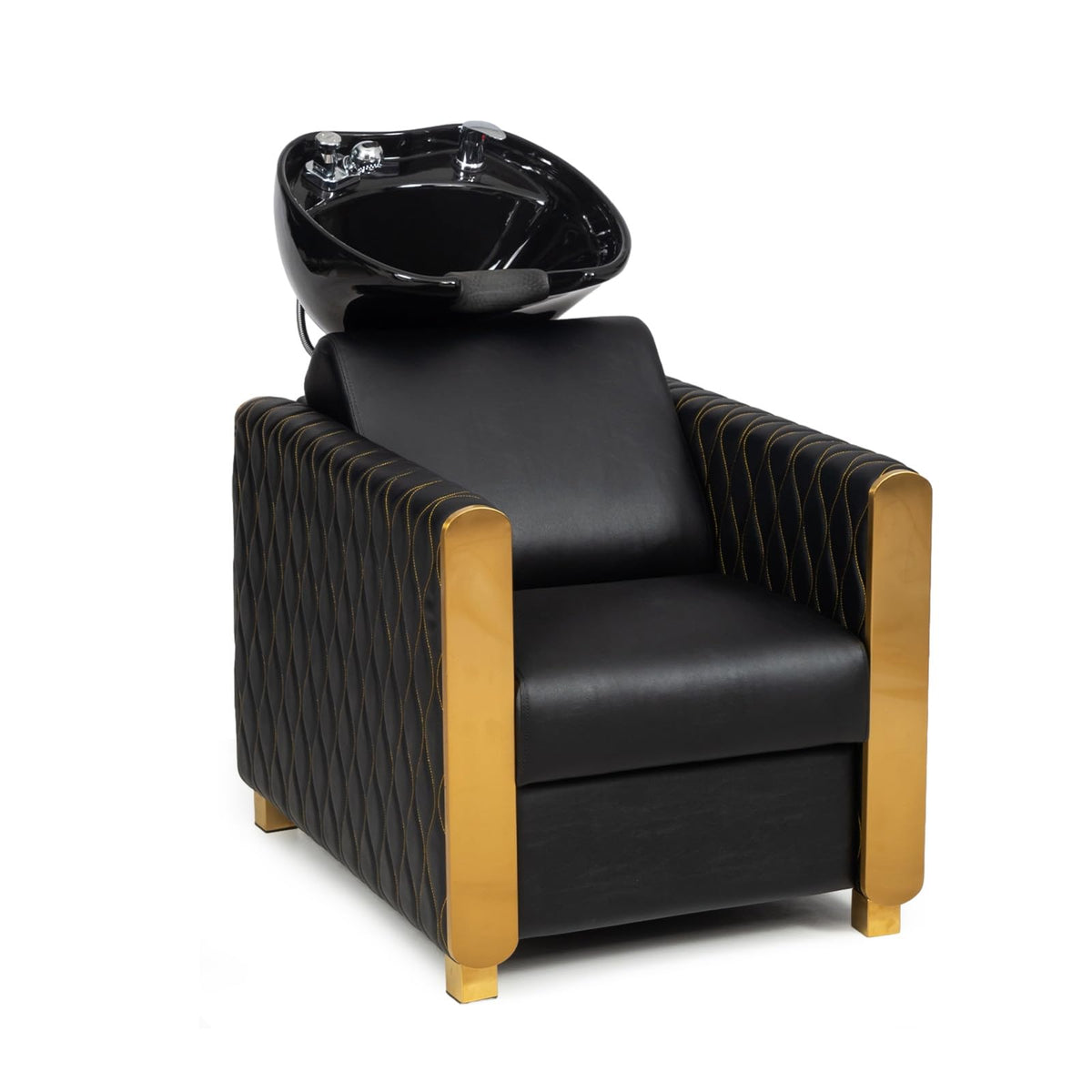 OmySalon BU2701 Salon Shampoo Backwash Chair with Tilting Porcelain Bowl