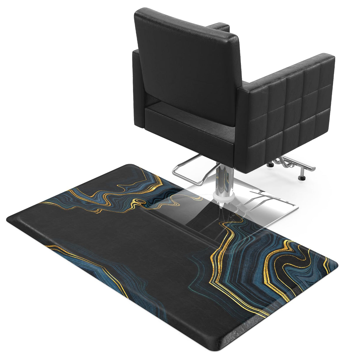 OmySalon 3'x5' Rectangle Salon Anti Fatigue Mat with Square Cutout 3/4" Thick