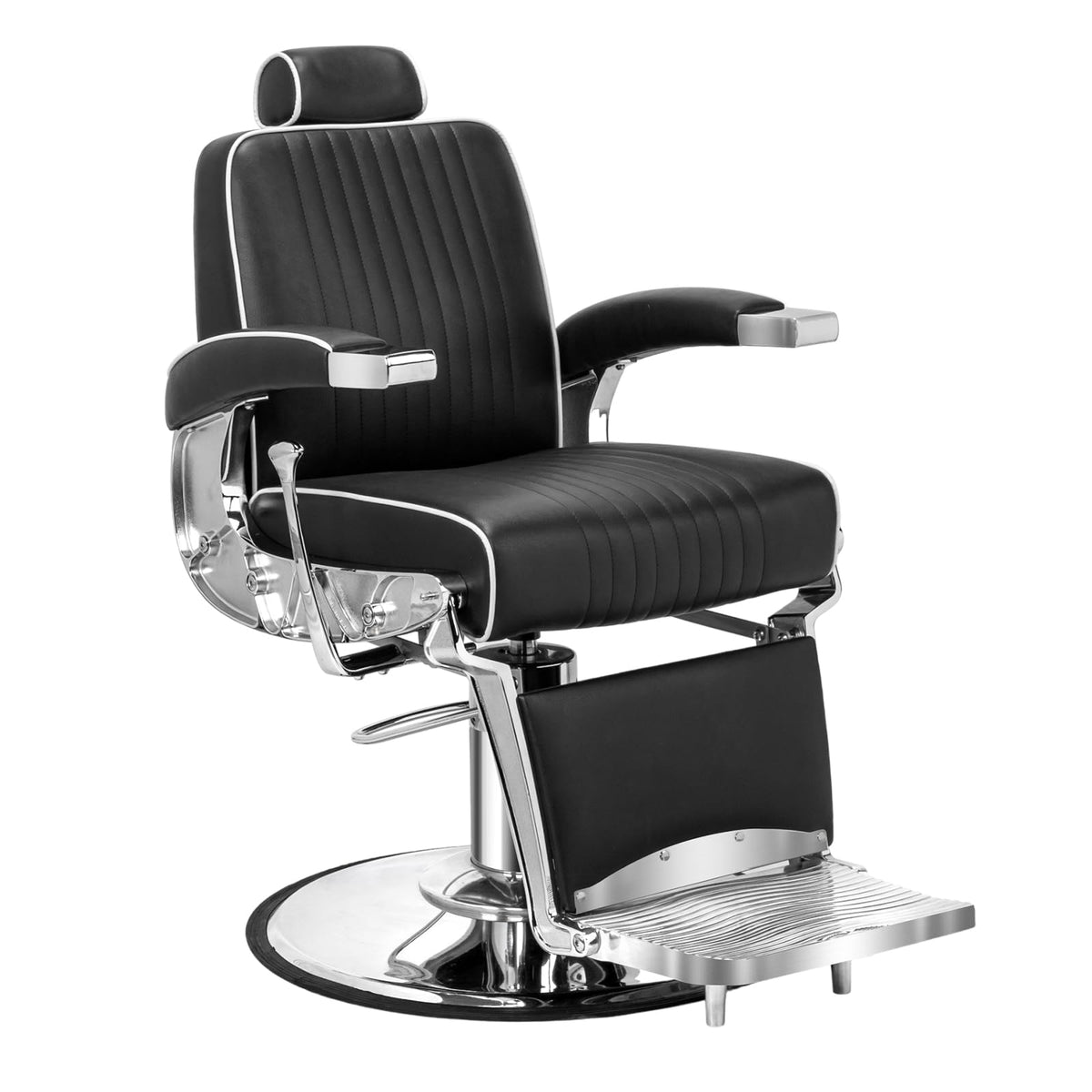 OmySalon BC1411 Sleek Heavy Duty Hydraulic Reclining Barber Chair