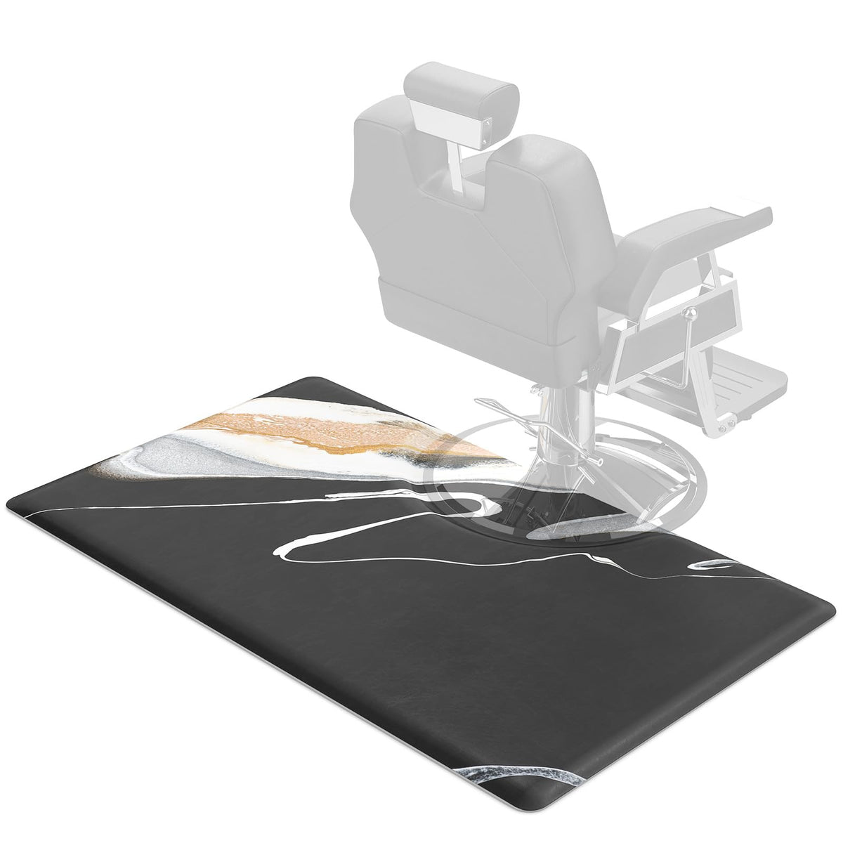 OmySalon Rectangle Salon Anti Fatigue Mat for Round Base Hair Stylist