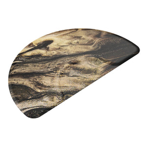 OmySalon 3' x 5' Semi-Circle Anti-Fatigue Salon Mat with Round Cutout 5/8" Thick