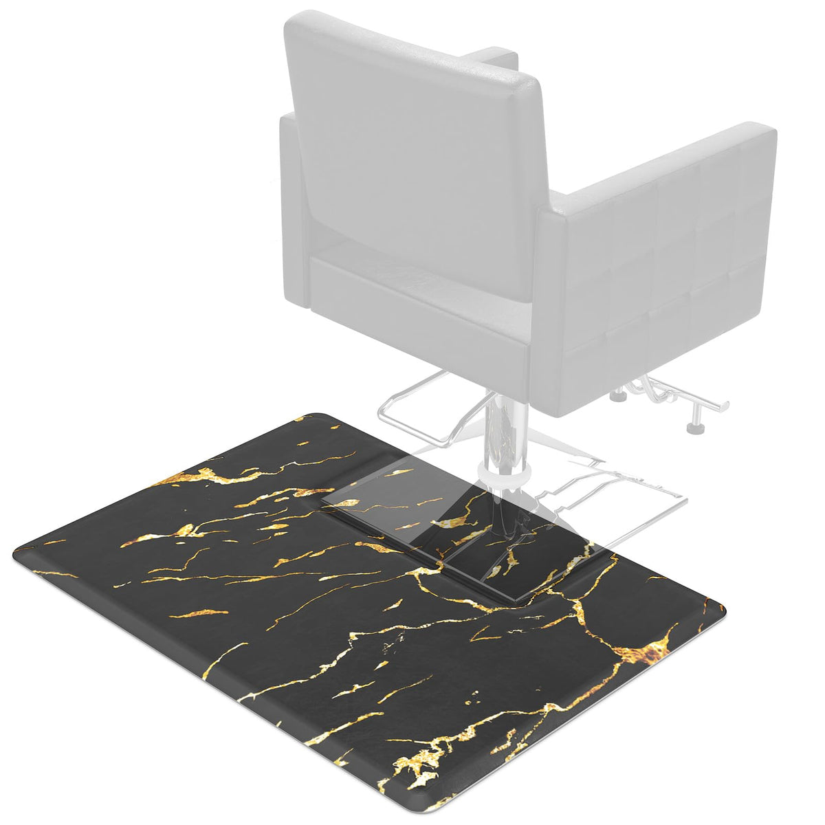 OmySalon 3'x4' Rectangle Salon Anti Fatigue Mat with Square Cutout 3/4" Thick