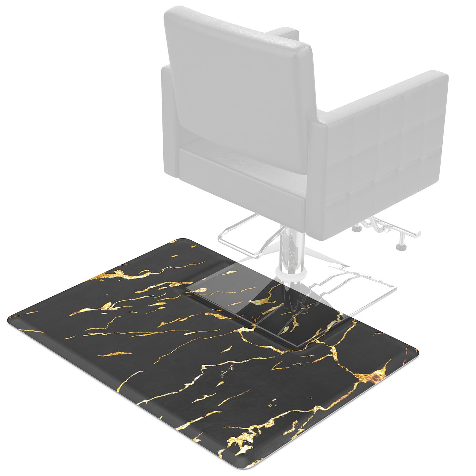 OmySalon 3'x4' Rectangle Salon Anti Fatigue Mat with Square Cutout 3/4" Thick