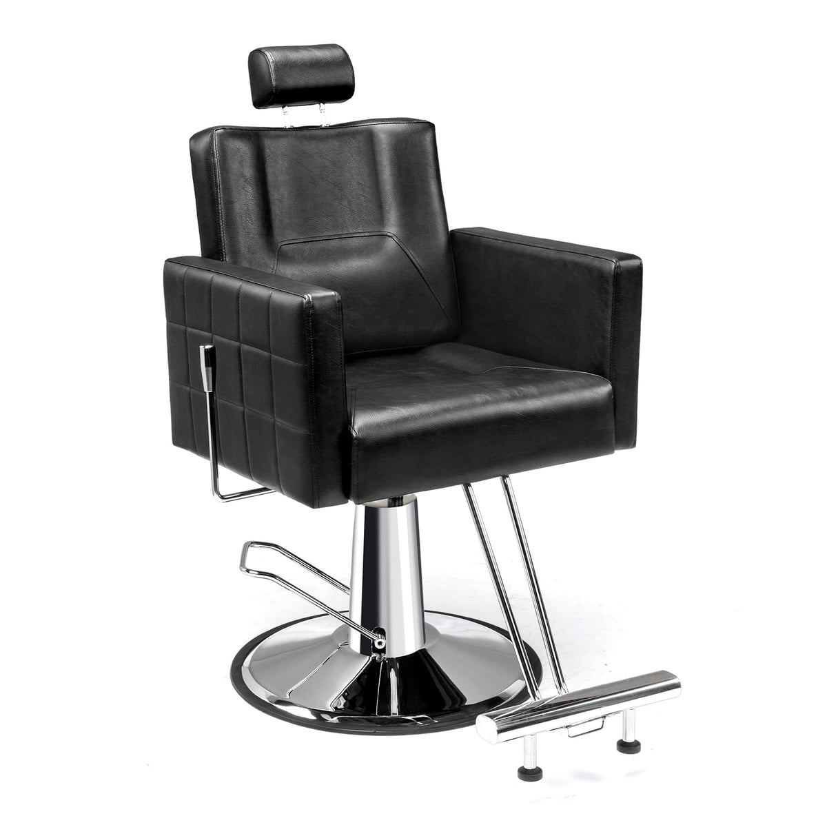 OmySalon SC2301 All Purpose Heavy Duty Hydraulic Reclining Hair Salon Chair w/Headrest