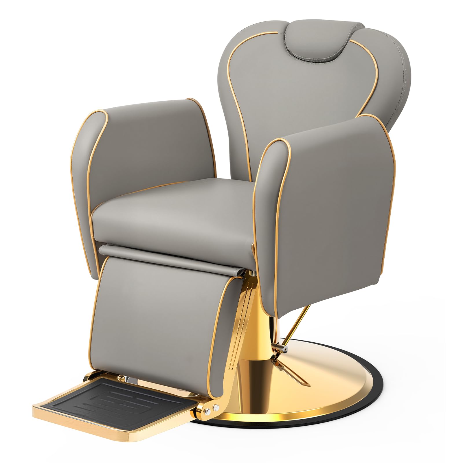 OmySalon BC1701 Heavy Duty Hydraulic Reclining 360° Swivel Barber Chair