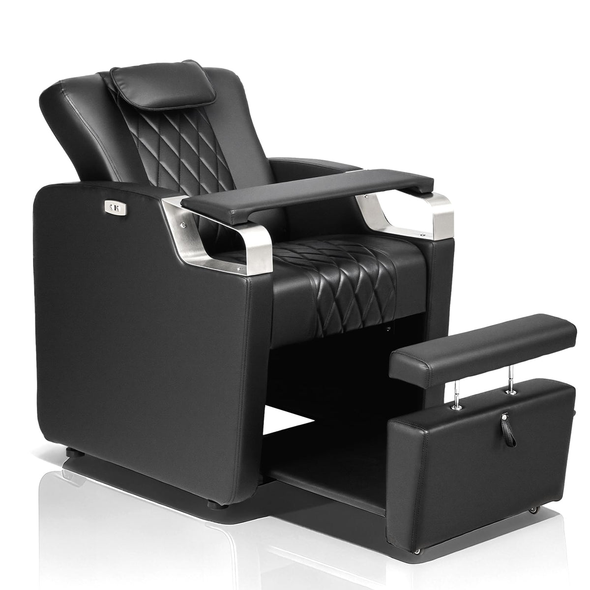 OmySalon PCE-WRS Electric Pedicure Chair with Adjustable Backrest & Movable Hand Pillow & Hidden Storage Platform