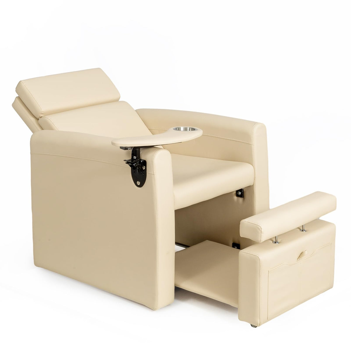 OmySalon PCE-WR Professional Full-Floor Support Electric Pedicure Chair with Adjustable Backrest & Hidden Storage Platfo