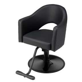 OmySalon SC3401 Heavy Duty 360° Swivel Styling Chair with Rhombus Stitch Pattern Back & Gold Footrest