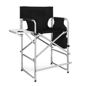 OmySalon 26in Folding Director Chair Makeup Artist Chair with Side Table