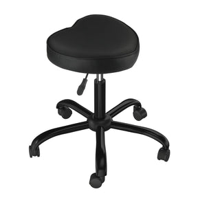 OmySalon 360° Swivel Heart-Shaped Hydraulic Rolling Salon Stool with Wheels