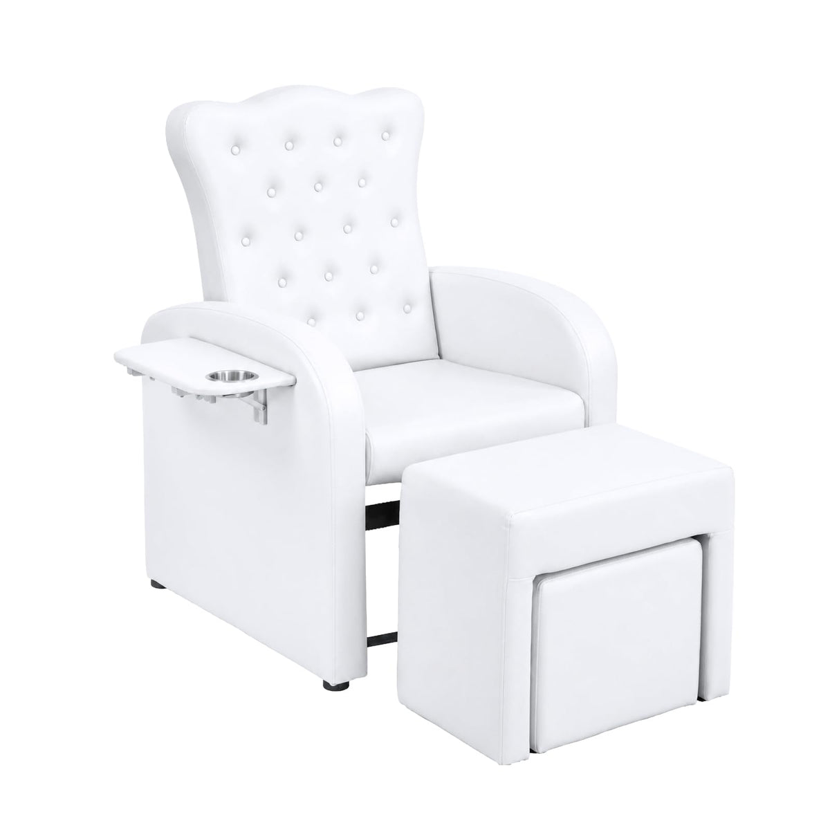 OmySalon PCE-BD 3-in-1 Plumbless Electric Pedicure Chair With Technician Stool Footrest And Adjustable Backrest