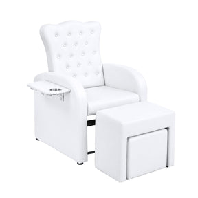 OmySalon PCE-BD 3-in-1 Plumbless Electric Pedicure Chair With Technician Stool Footrest And Adjustable Backrest