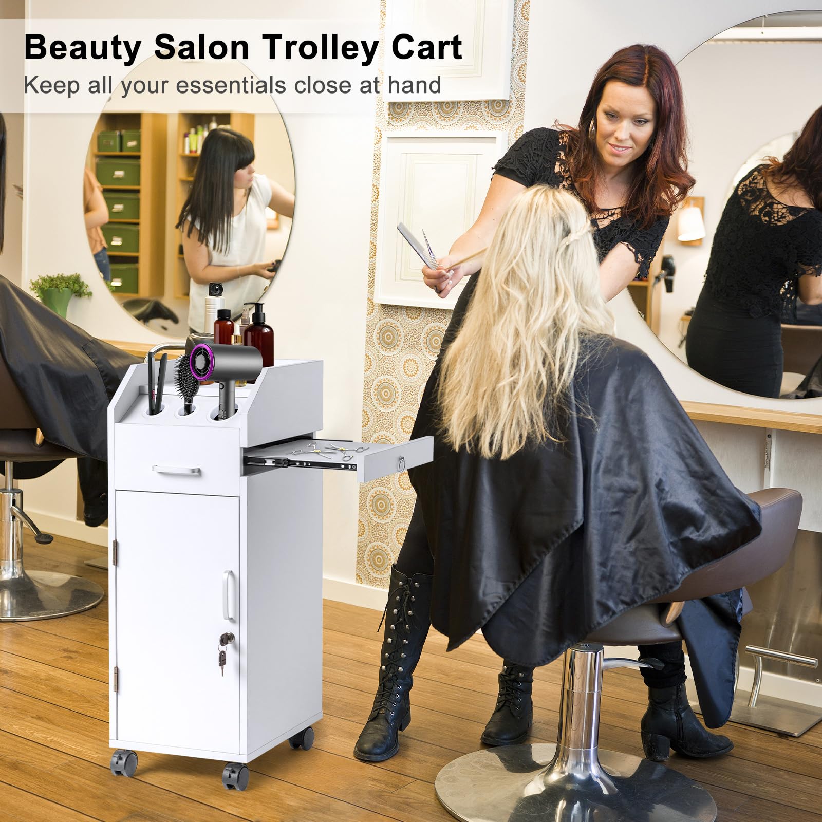 Hair Stylist Salon Trolly Cart Salon Trolley Cart, Hair Salon