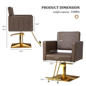 OmySalon SC2001 Heavy Duty Hydraulic Wide Seat Hair Stylist Salon Chair