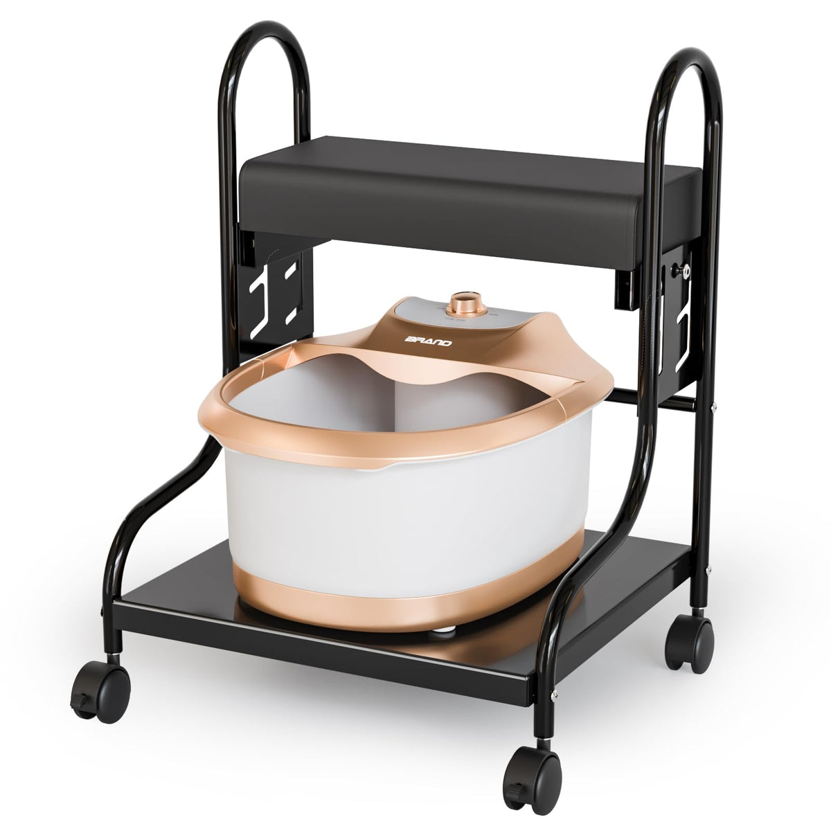 OmySalon SFBC Portable Adjustable Height Pedicure Foot Bath Trolley Cart
