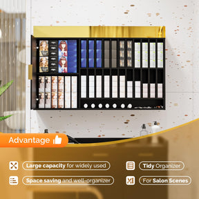 OmySalon WSCR Wall Mounted Hair Color Organizer Rack Cabinet Station