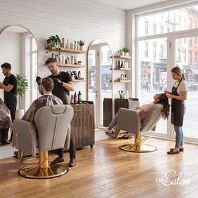 OmySalon BC1701 Heavy Duty Hydraulic Reclining 360° Swivel Barber Chair