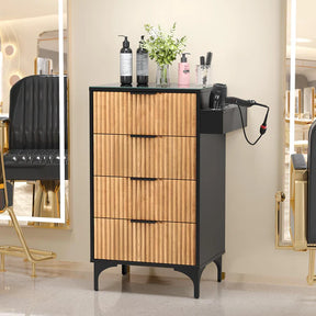 OmySalon Modern Retro Salon Station Bundle - Wall Mount & Floor Standing Set