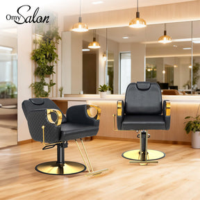 OmySalon SC3601 All Purpose Heavy Duty Hydraulic Reclining Salon Chair w/Headrest