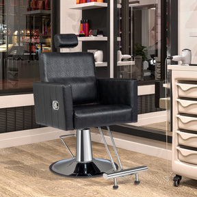 OmySalon Heavy Duty All Purpose Reclining Salon Chair Modern Hair Barber Chair