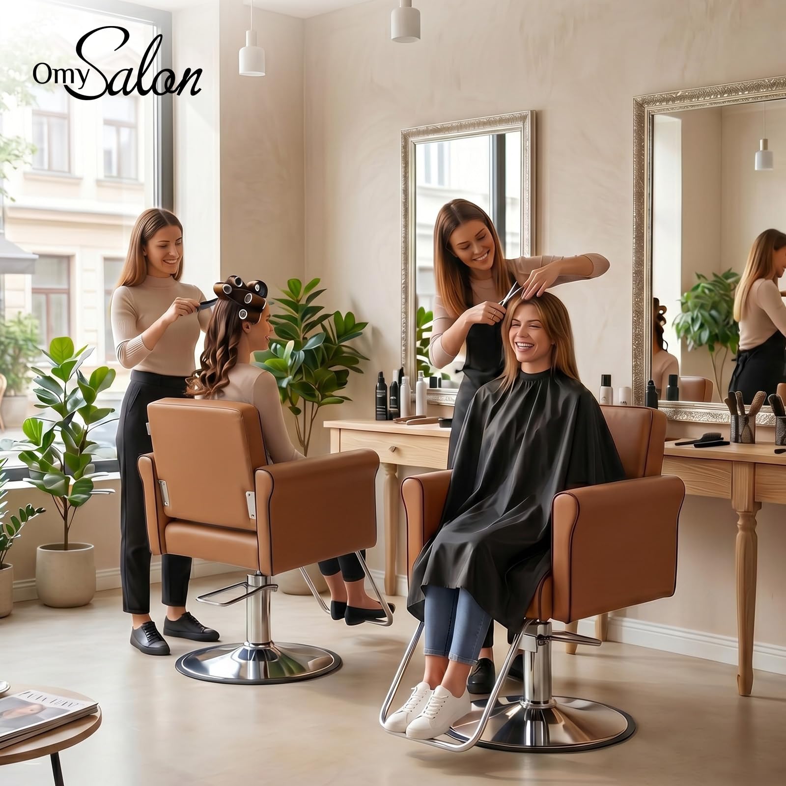 OmySalon SC2003 Heavy Duty 360° Swivel Hydraulic Salon Chair