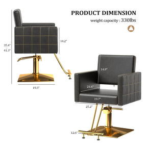 OmySalon SC2001 Heavy Duty Hydraulic Wide Seat Hair Stylist Salon Chair